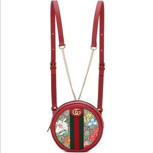 Sold Gucci GG Floral Mini Ophidia Round Backpack